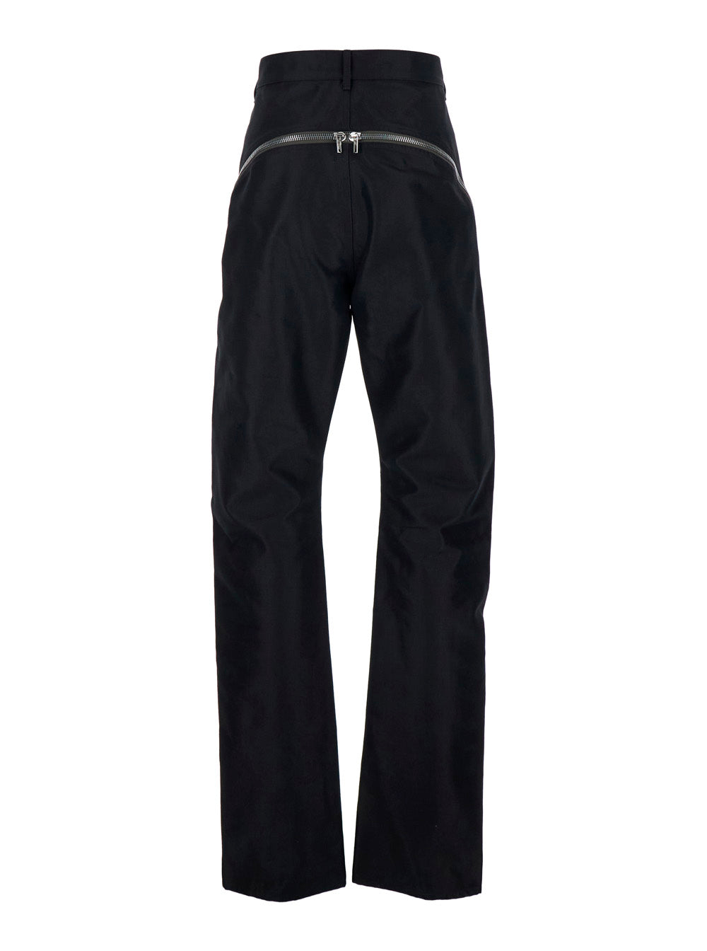 Rick Owens Men Men's 'Bolan Banana' Black Stretch Cotton Pants With Zip Details
