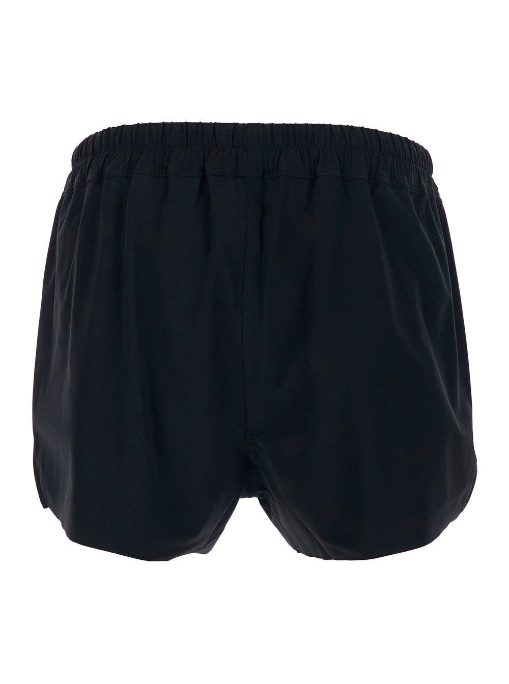 Rick Owens Men One-Piece Swimsuit With Elastic Waist And Drawstring In Black Tech Fabric For Men RICK OWENS