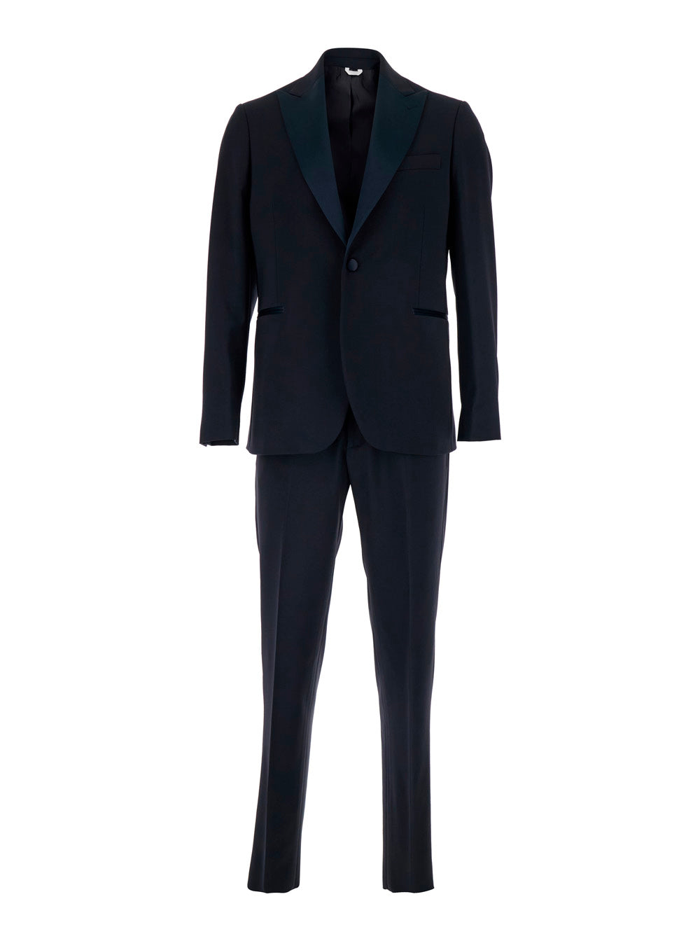 Leplain Men Single-Breasted Suit With Peak Revers In Blue Fabric For Men LEPLAIN