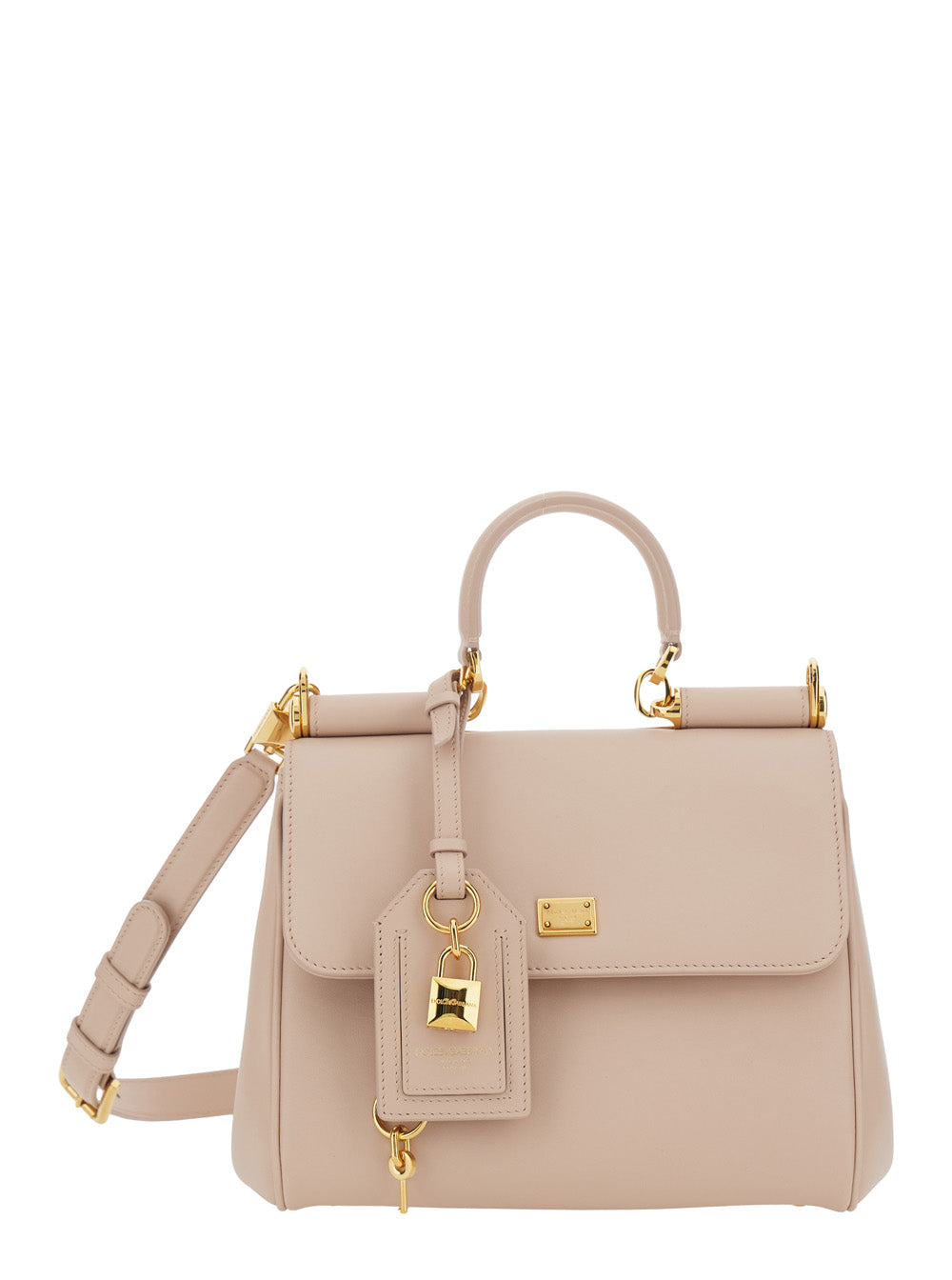Dolce & Gabbana Women 'My Sicily' Pink Small Handbag With Padlock Detail In Leather For Women DOLCE & GABBANA