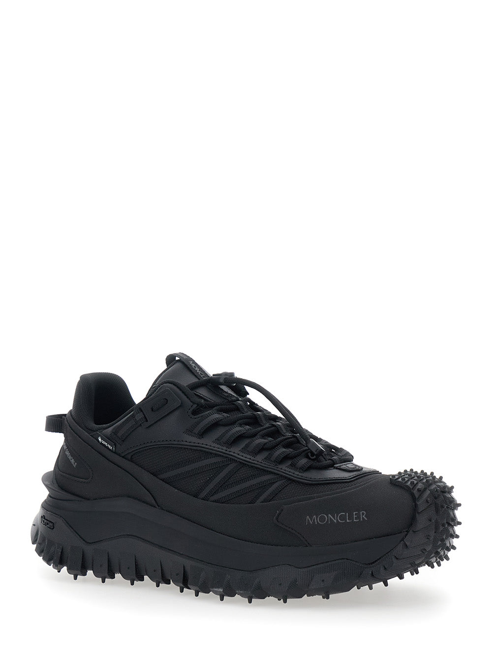 Moncler Men 'Trailgrip Gtx' Black Low Top Sneakers With Logo Detail In Fabric Man MONCLER