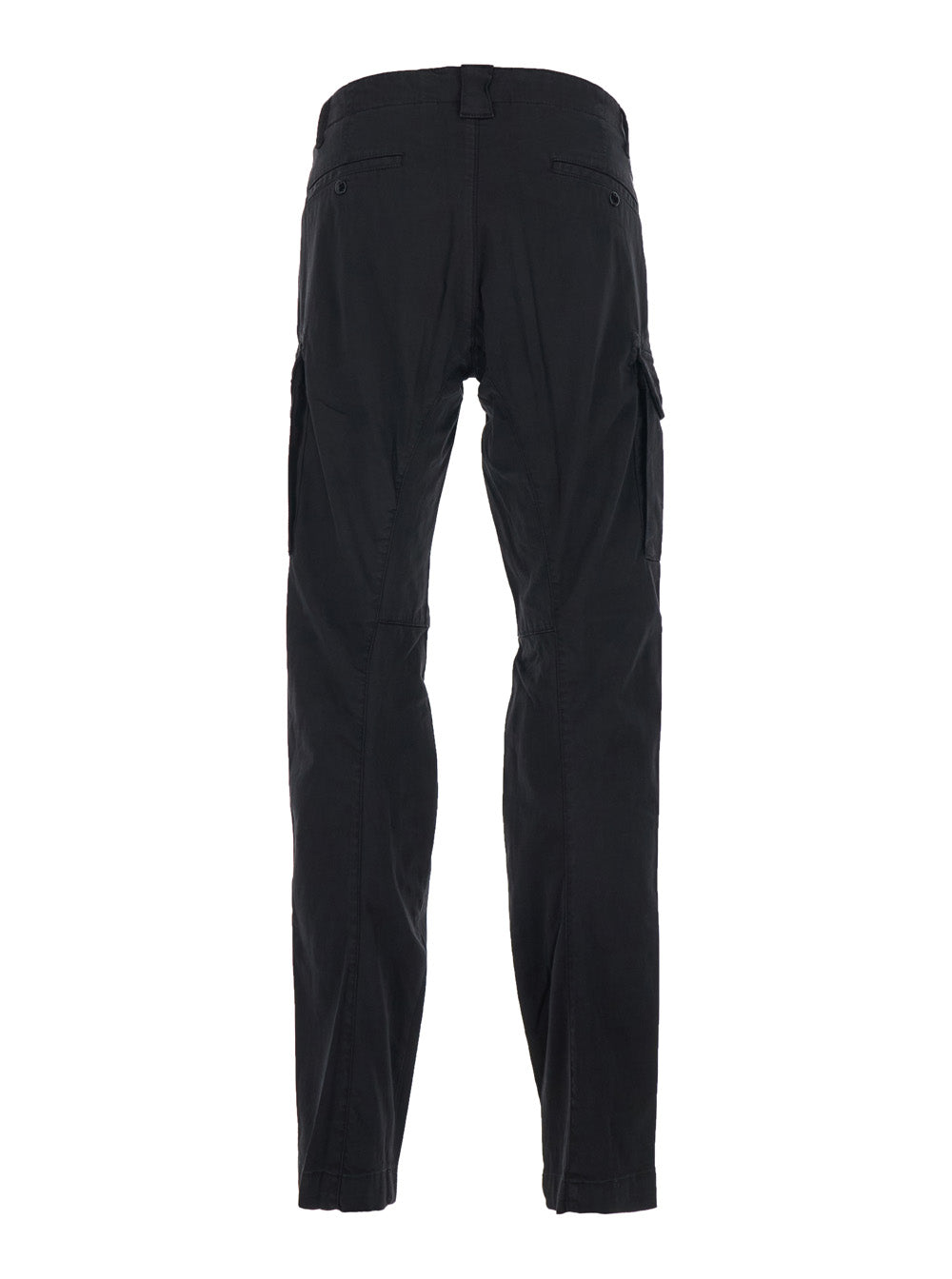 C.P. Company Men Cargo Pants 'Rscmpa743a005694g999' With Logo Plate On The Side And Two Cargo Pockets On The Front In Black Stretch Cotton For Men C.P. COMPANY