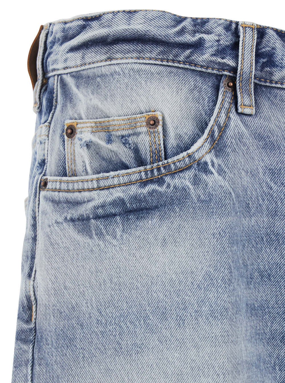Dsquared2 Men 'Bro' Light Blue Jeans With Logo Patch On The Rear And Faded Design In Denim Man DSQUARED2
