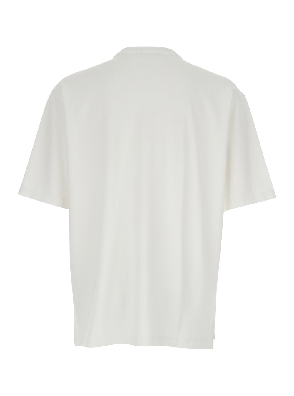 Dsquared2 Men White Crew Neck T-Shirt With Logo Lettering On The Front In Cotton For Men DSQUARED2