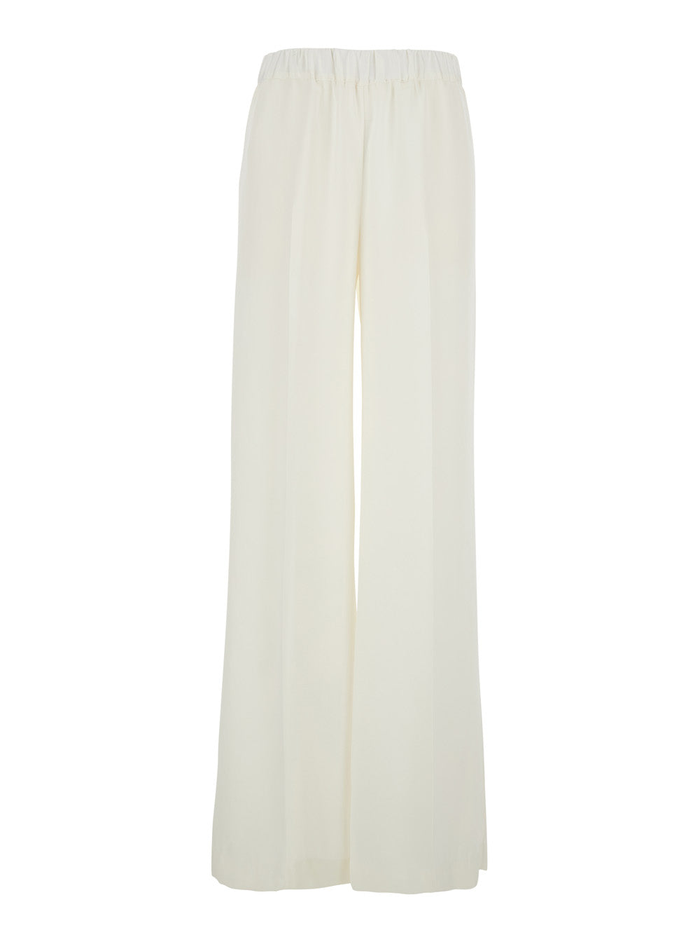 P.A.R.O.S.H. Women White Pants With Elastic Waist In Tech Fabric For Women P.A.R.O.S.H.