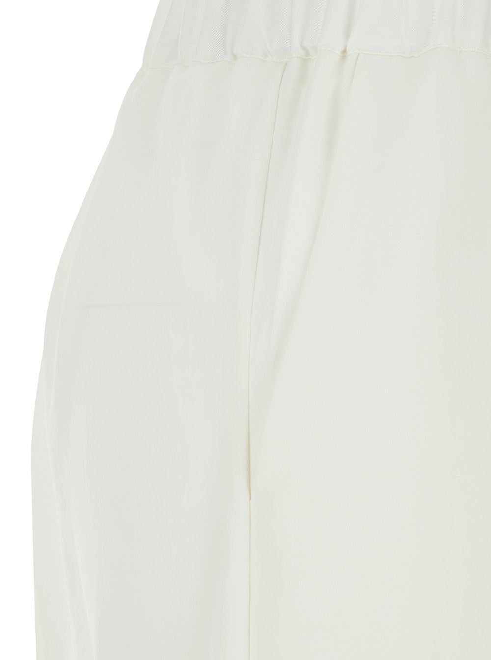 P.A.R.O.S.H. Women White Pants With Elastic Waist In Tech Fabric For Women P.A.R.O.S.H.