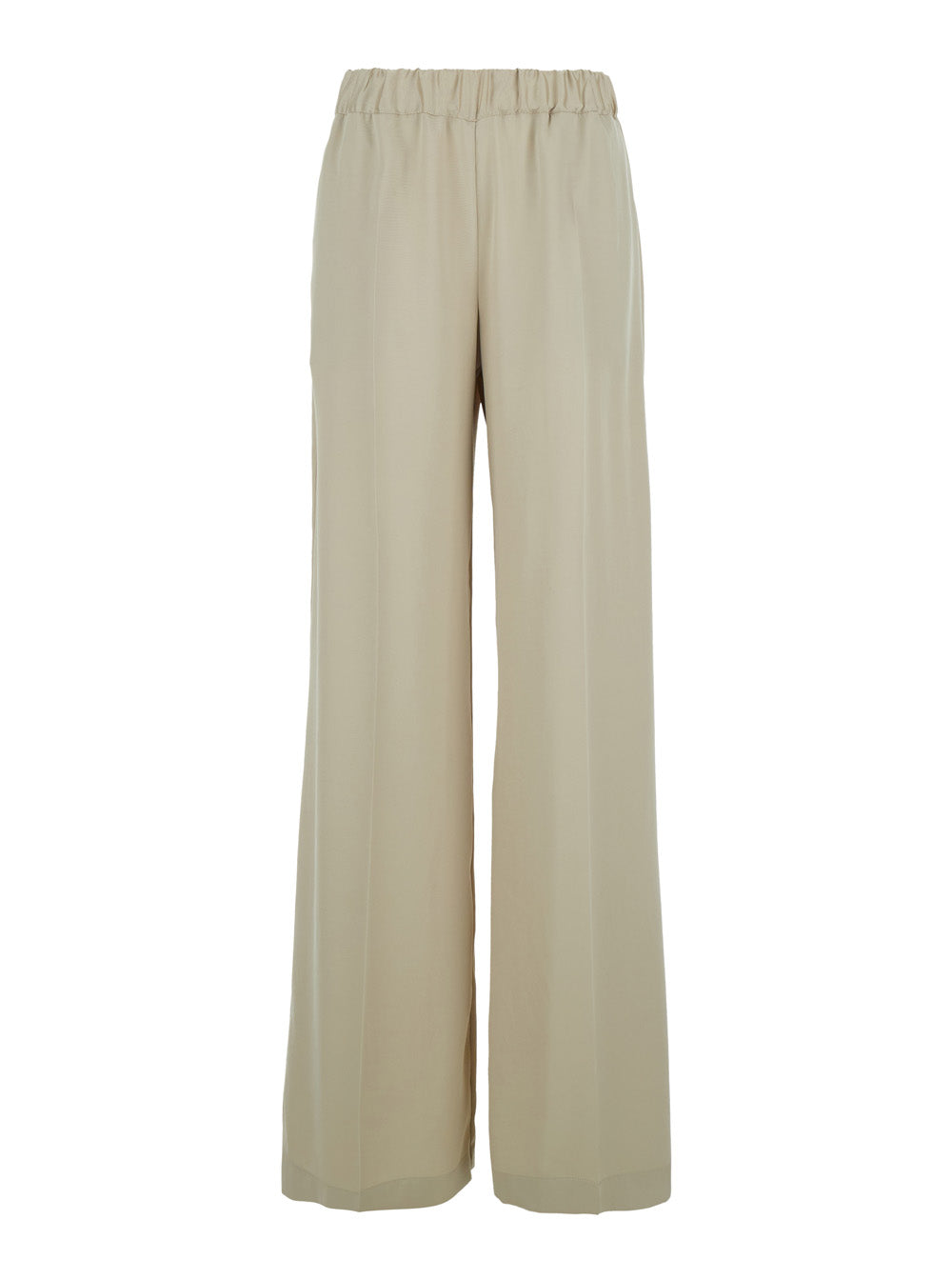 P.A.R.O.S.H. Women Beige Women's Elasticized Waist Tech Fabric Pants P.A.R.O.S.H.