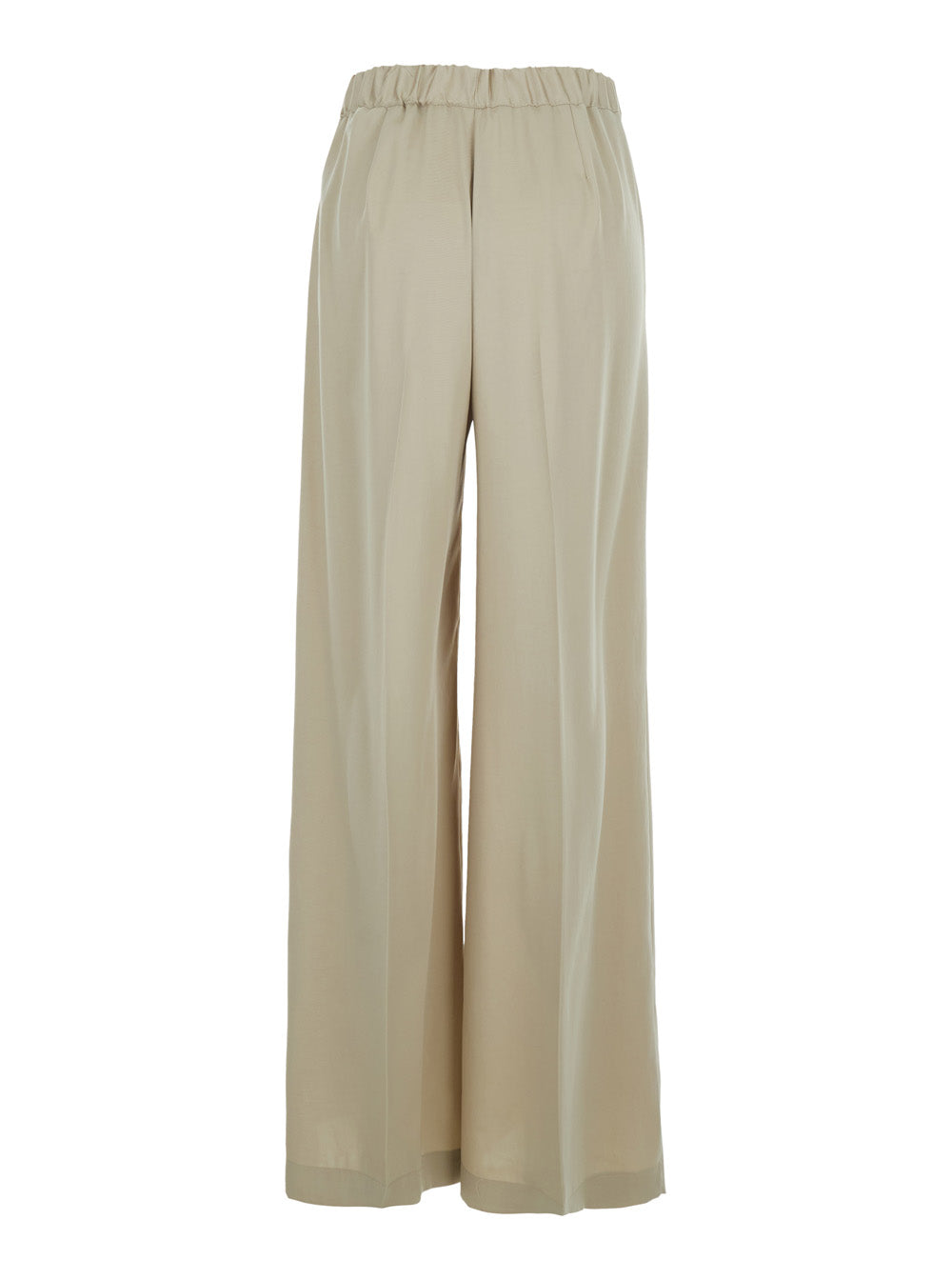 P.A.R.O.S.H. Women Beige Women's Elasticized Waist Tech Fabric Pants P.A.R.O.S.H.