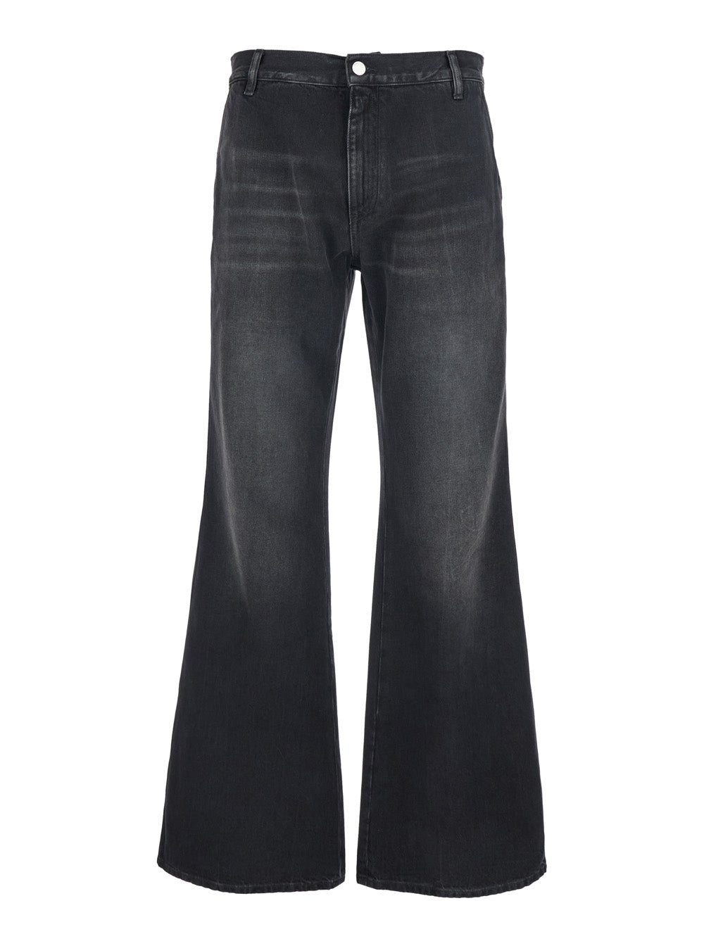 Amiri Men Black Jeans With Logo Patch Applied On The Back In Cotton Man AMIRI
