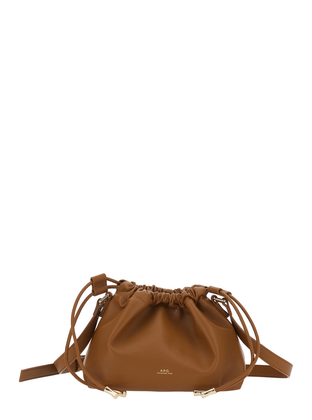 A.P.C. Women 'Ninon Mini' Beige Crossbody Bag With Embossed Logo On The Front And Adjustable Shoulder Strap In Ecoleather Woman A.P.C.