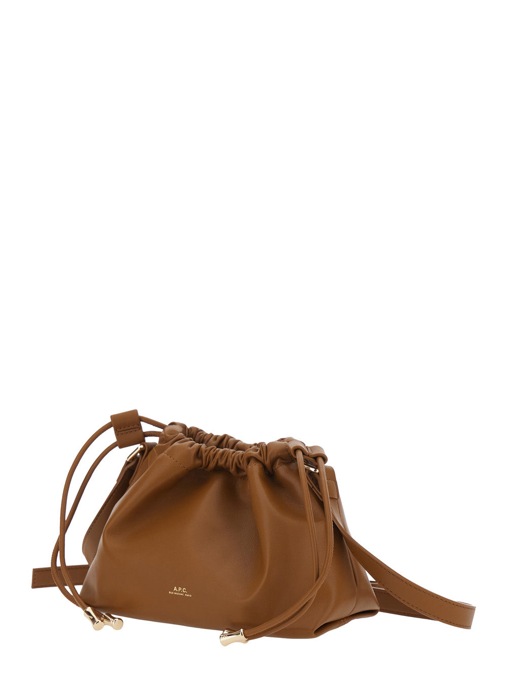 A.P.C. Women 'Ninon Mini' Beige Crossbody Bag With Embossed Logo On The Front And Adjustable Shoulder Strap In Ecoleather Woman A.P.C.