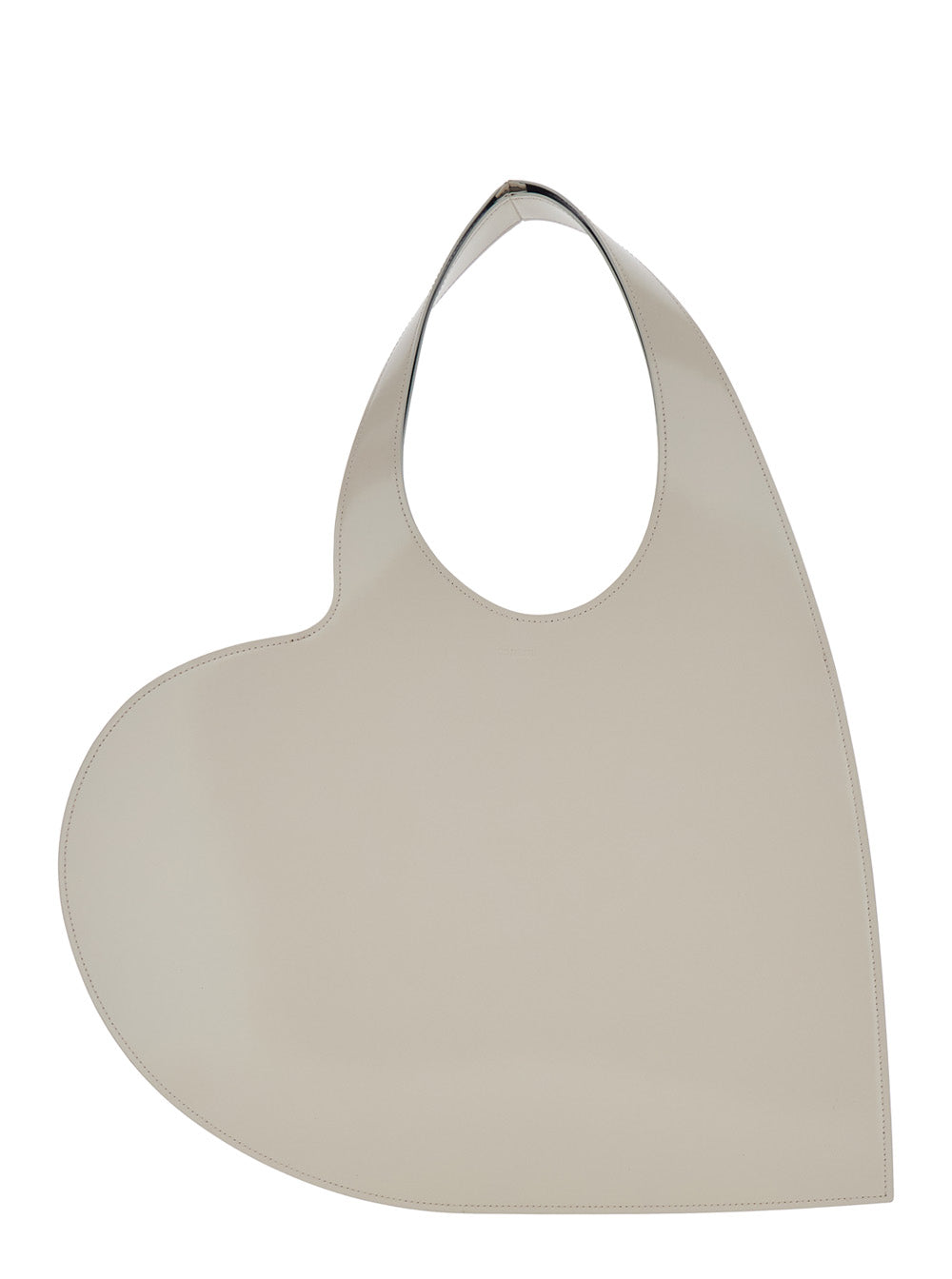 Coperni Women 'Heart' Beige Shoulder Bag With Logo Print In Leather Woman COPERNI