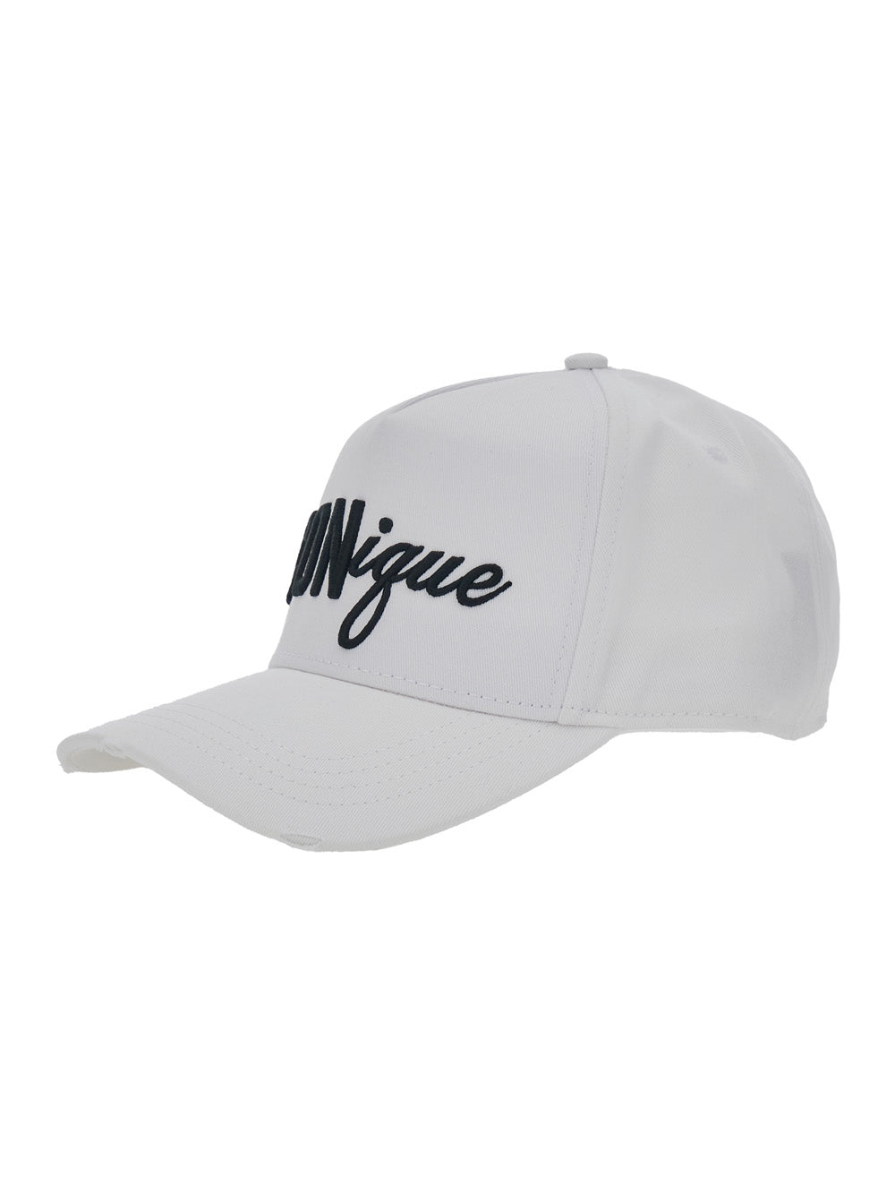 Dsquared2 Men White Baseball Cap With Front Embroidery In Cotton Man DSQUARED2