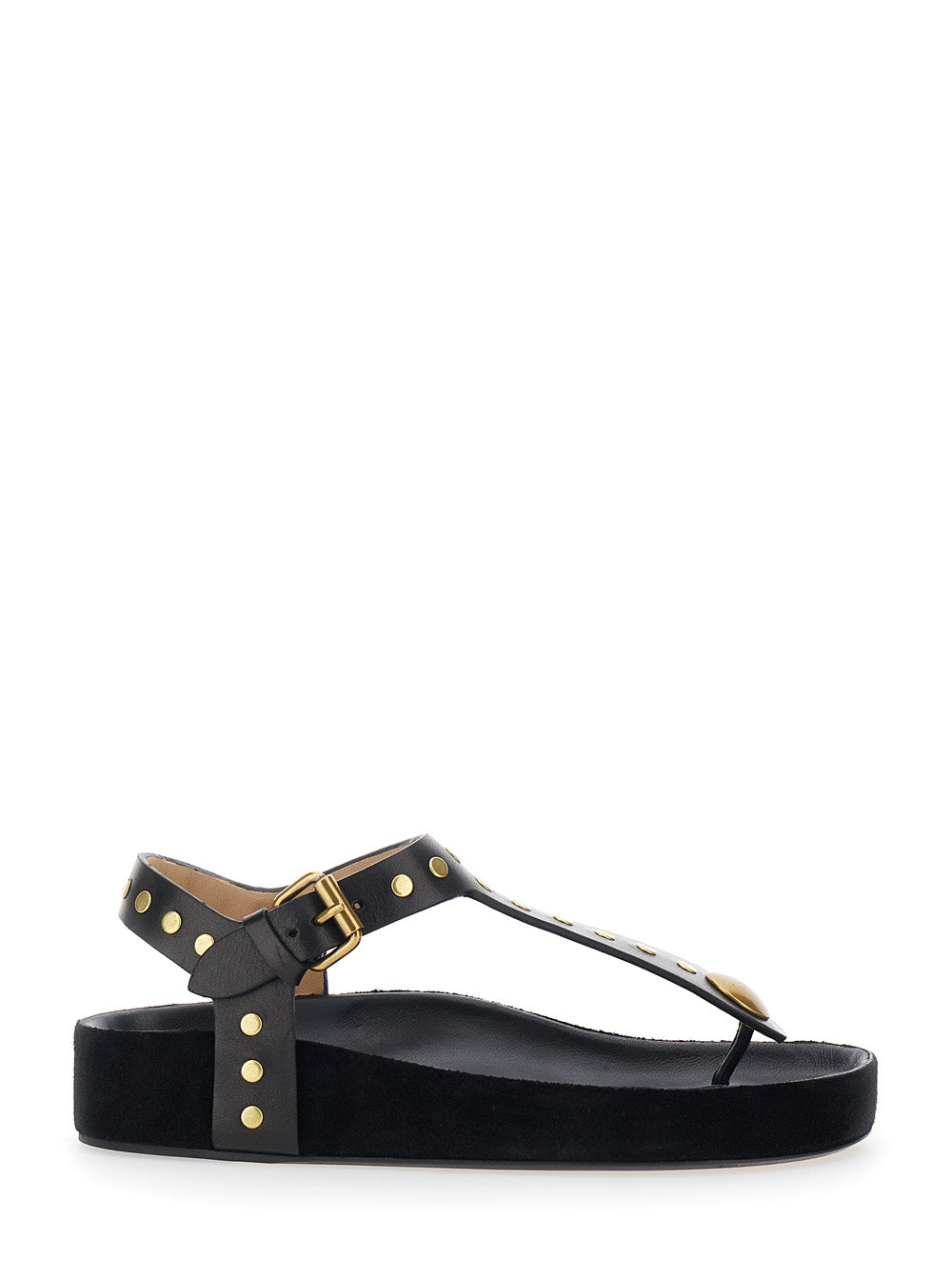 Isabel Marant Women 'Enore' Black Sandals With Stud Details In Leather Woman ISABEL MARANT