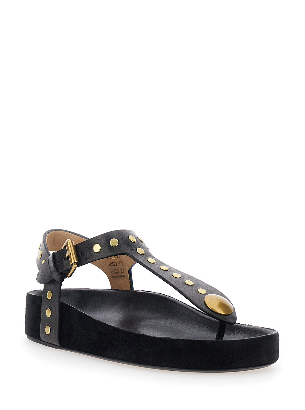 Isabel Marant Women 'Enore' Black Sandals With Stud Details In Leather Woman ISABEL MARANT