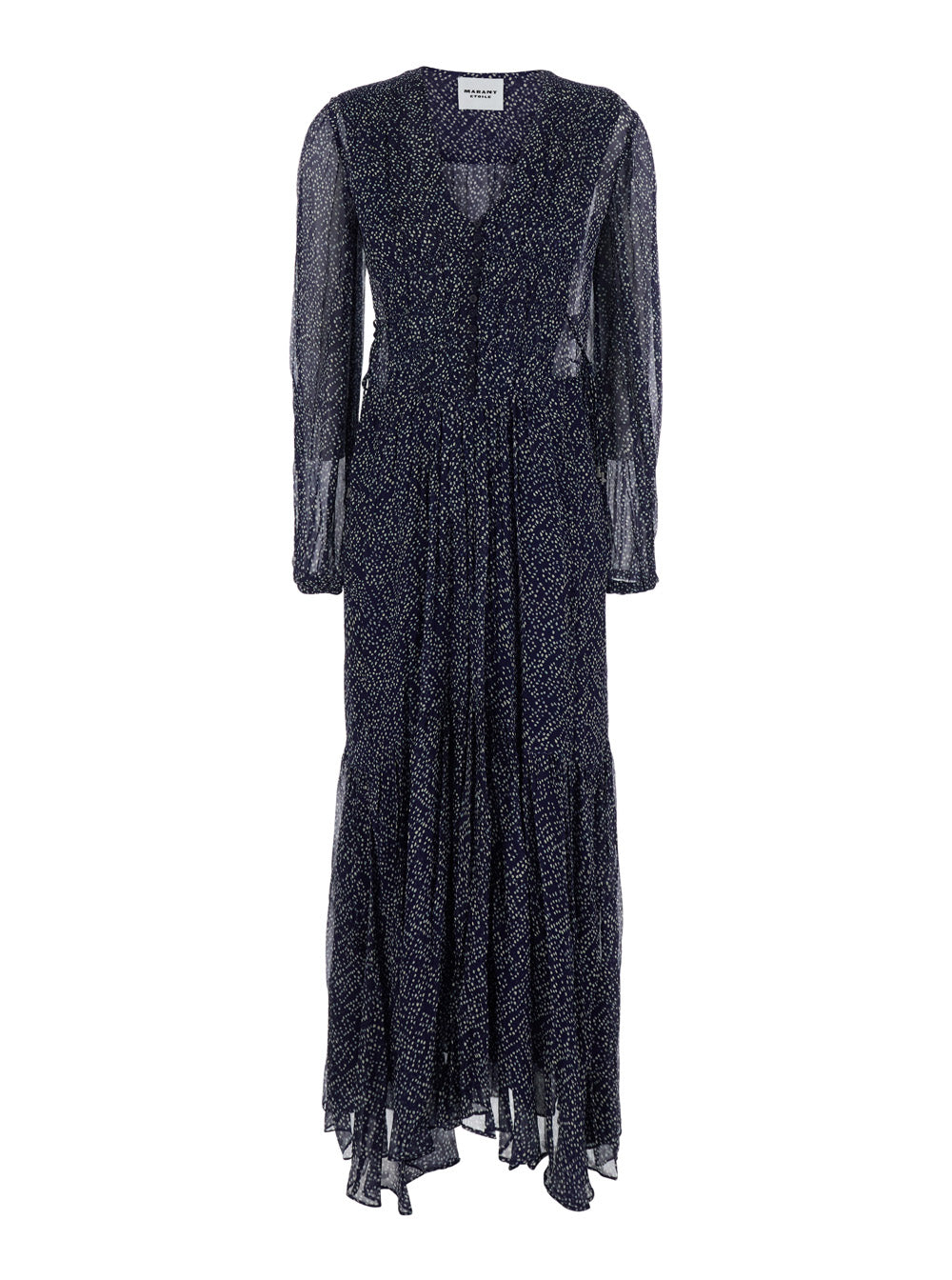 Isabel Marant Etoile Women 'Briane' Blue Midi Dress With V Neck And All-Over Polka Dot Motif In Viscose Woman ISABEL MARANT ETOILE