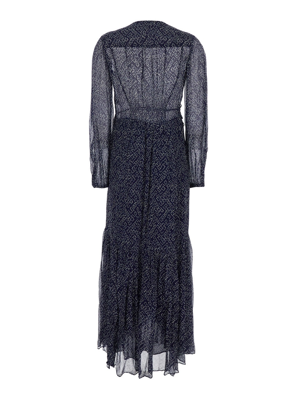 Isabel Marant Etoile Women 'Briane' Blue Midi Dress With V Neck And All-Over Polka Dot Motif In Viscose Woman ISABEL MARANT ETOILE