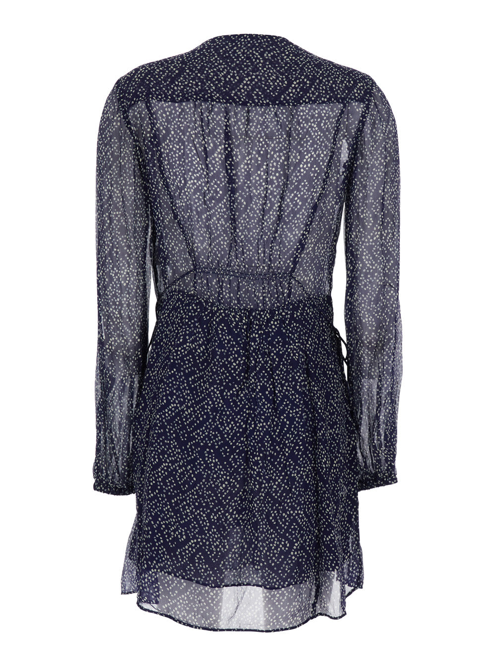 Isabel Marant Etoile Women 'Loriena' Blue Dress With V Neck And All-Over Print In Viscose Woman ISABEL MARANT ETOILE