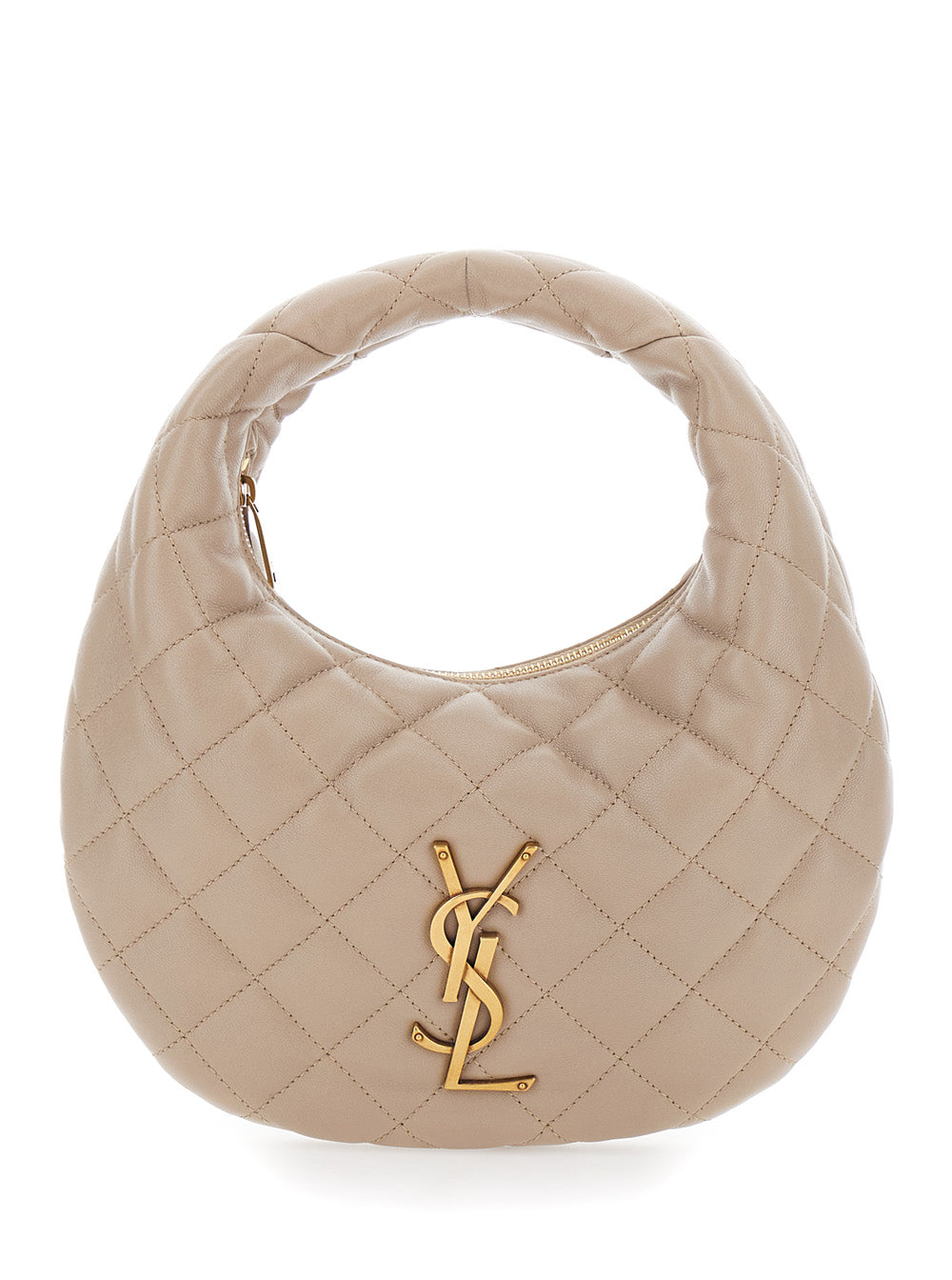 Saint Laurent Women 'Icare' Beige Handbag With Cassandre Plaque On The Front And Quilted Design In Leather Woman SAINT LAURENT