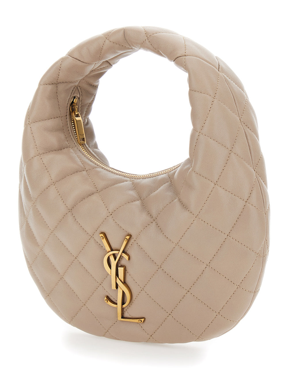 Saint Laurent Women 'Icare' Beige Handbag With Cassandre Plaque On The Front And Quilted Design In Leather Woman SAINT LAURENT