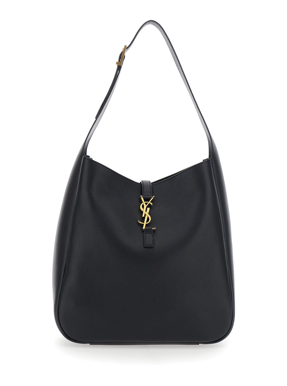 Saint Laurent Women 'Le 5 À 7' Black Shoulder Bag With Adjustable Shoulder Strap And Cassandre Hook Closure In Grained Leather Woman SAINT LAURENT