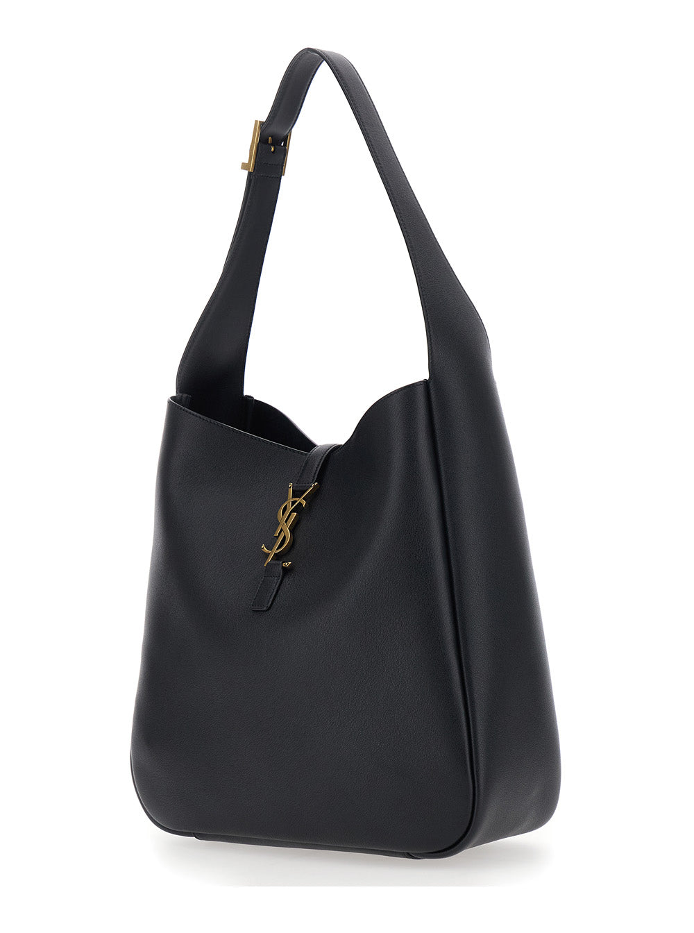 Saint Laurent Women 'Le 5 À 7' Black Shoulder Bag With Adjustable Shoulder Strap And Cassandre Hook Closure In Grained Leather Woman SAINT LAURENT