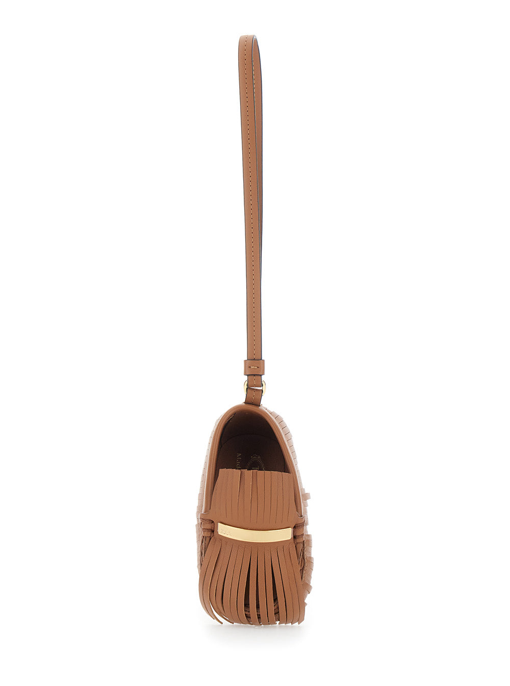 Tod's Women Brown Pendant With Fringed And Wrist Strap In Leather Woman TOD'S