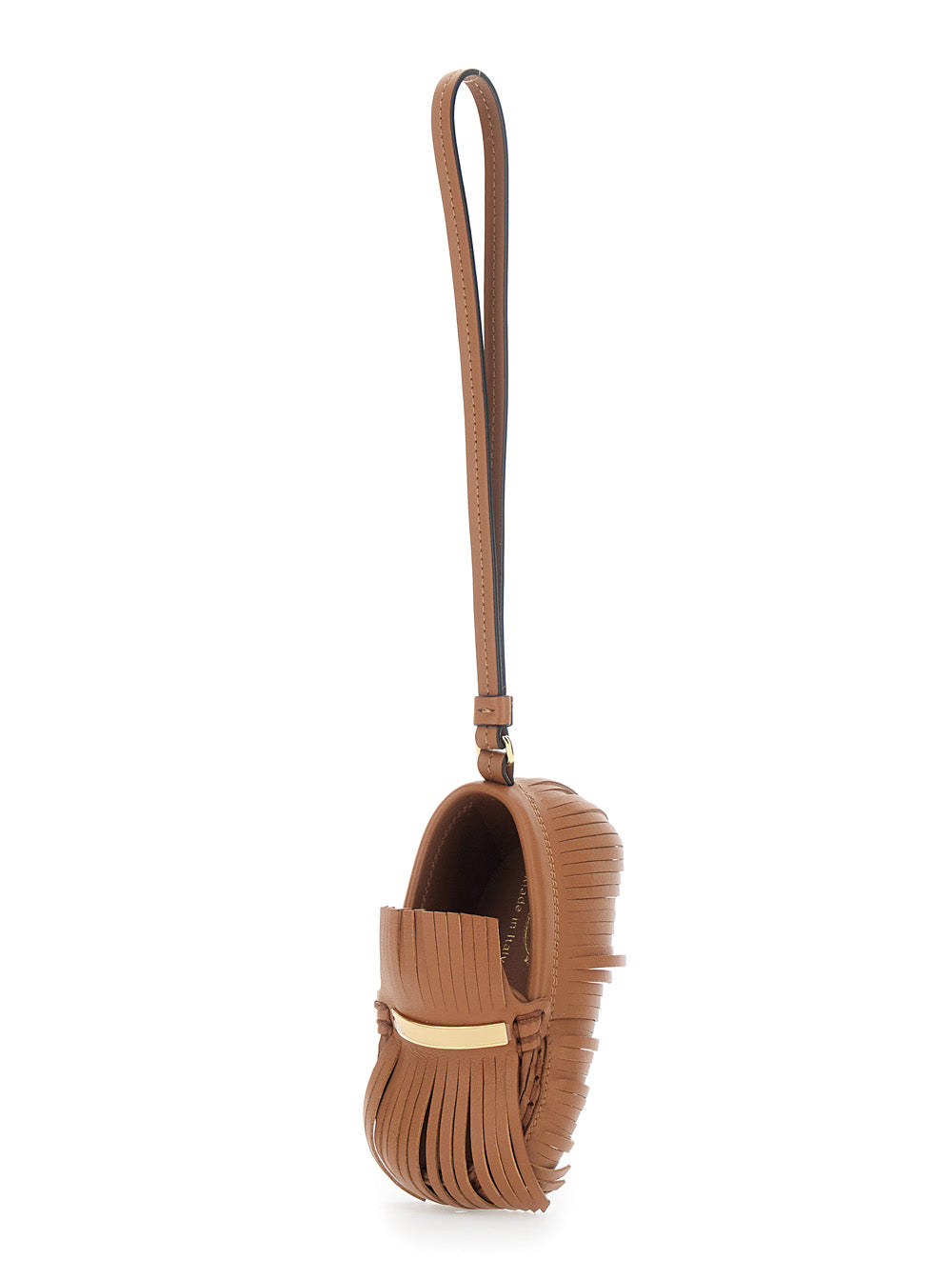 Tod's Women Brown Pendant With Fringed And Wrist Strap In Leather Woman TOD'S