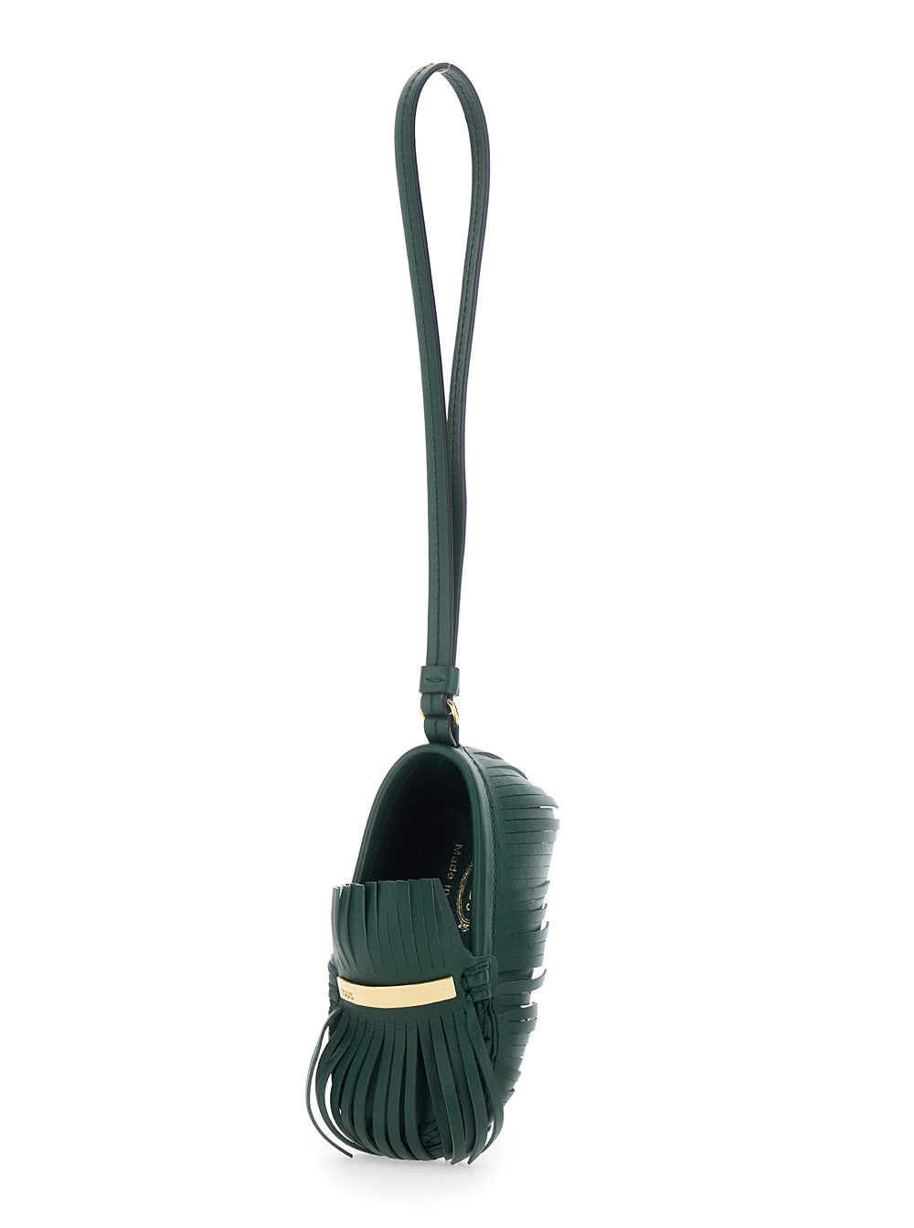 Tod's Women Green Pendant With Fringed And Wrist Strap In Leather Woman TOD'S