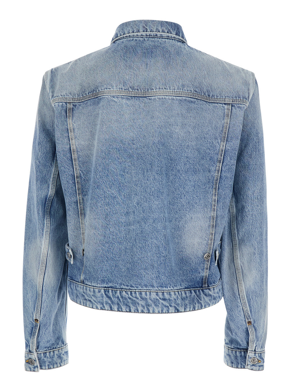 Dsquared2 Men Light Blue Jacket '70'S' With Classic Collar And Four Patch Pockets On The Front In Denim For Men DSQUARED2