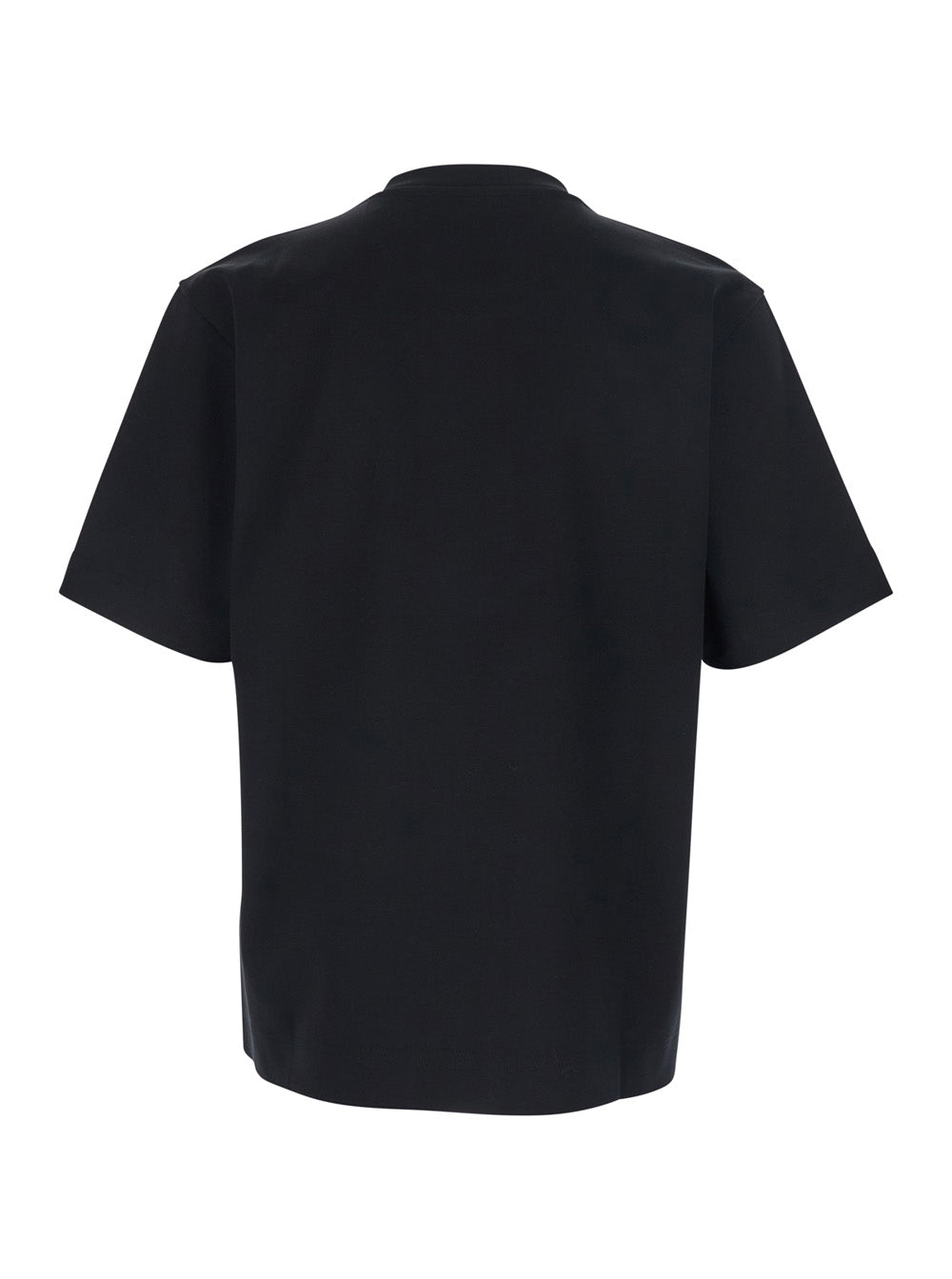 Fendi Men Black Crewneck T-Shirt With Ff Embroidery On The Front In Cotton Man FENDI