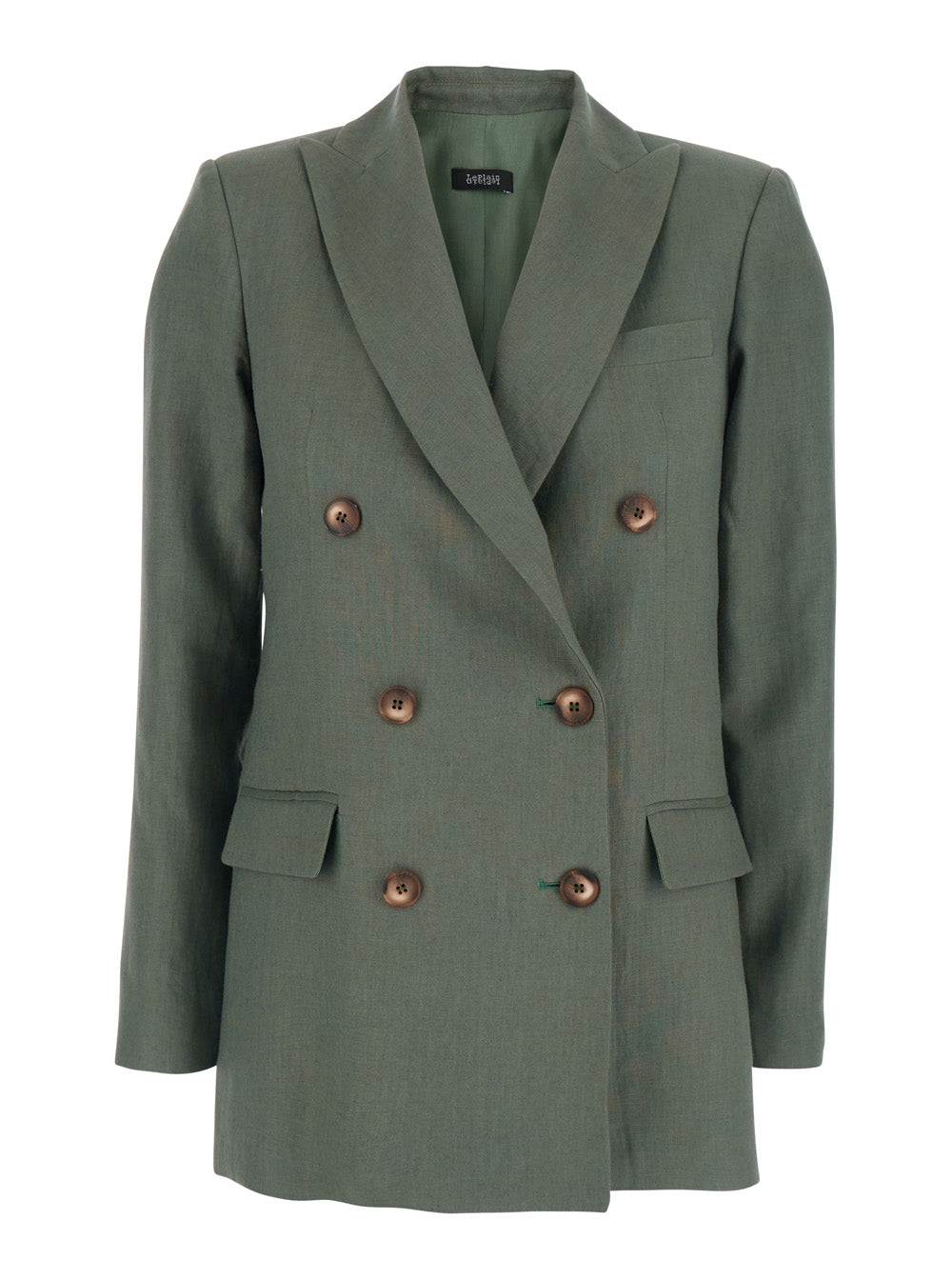 Leplain Women Double-Breasted Jacket With Peak Revers In Green For Women LEPLAIN
