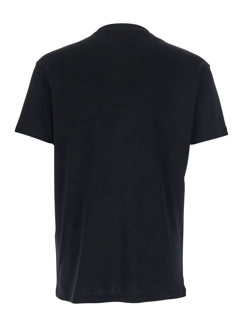 Tom Ford Men Black T-Shirt With Logo Embroidery On The Front And Perforated Design In Cotton Man TOM FORD