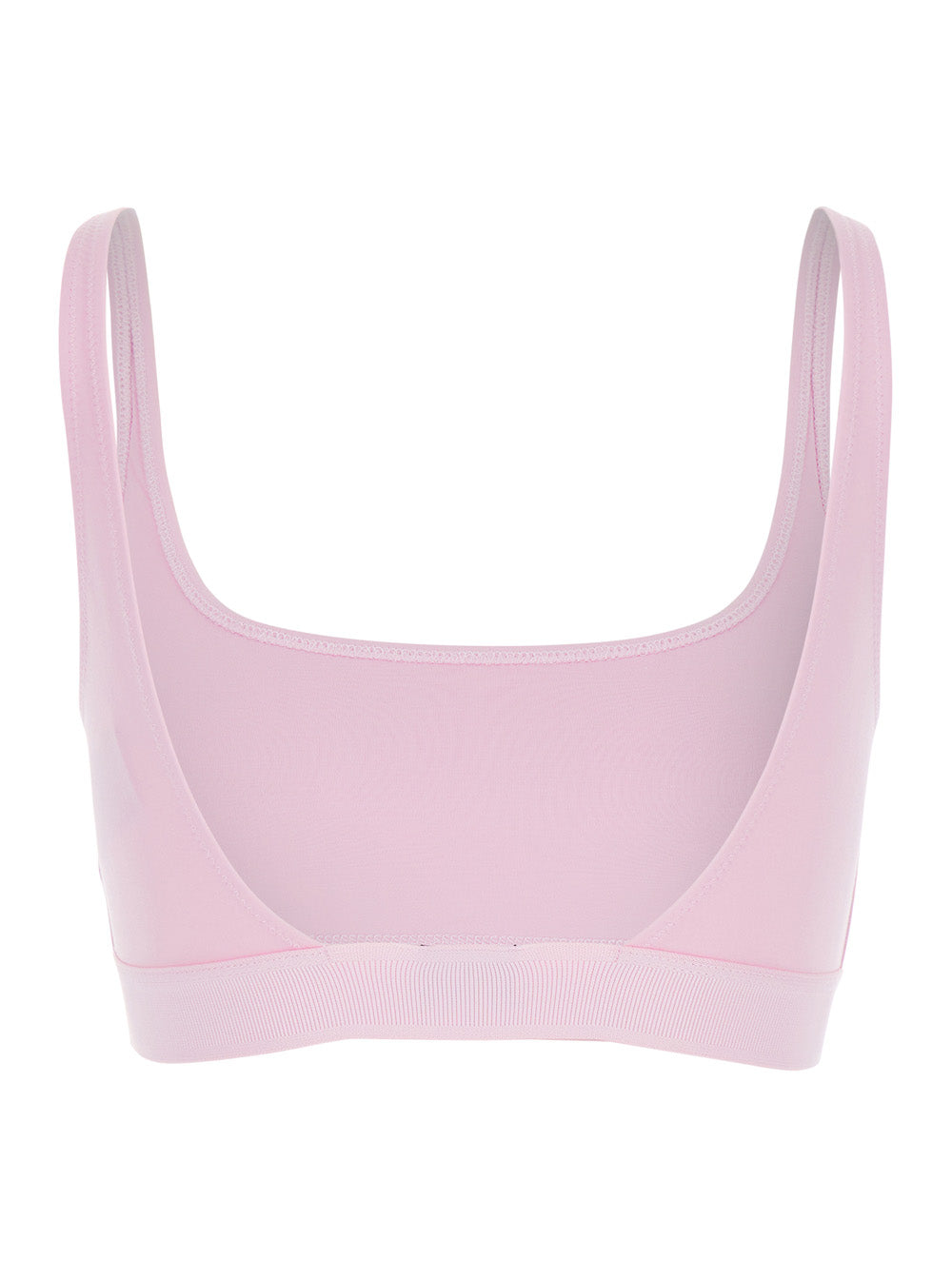 Tom Ford Women Pink Top Bralette With Wide Neckline And Logo Lettering On The Front In Modal Stretch Women TOM FORD