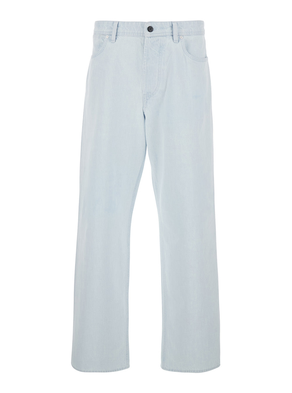 Stone Island Men Light Blue Jeans With Logo Patch On The Back And Belt Loops In Denim For Men STONE ISLAND