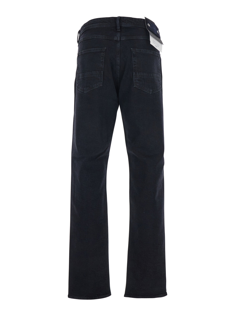 Stone Island Men Black Jeans With Logo Patch On The Rear And Belt Loops In Denim Stretch Man STONE ISLAND