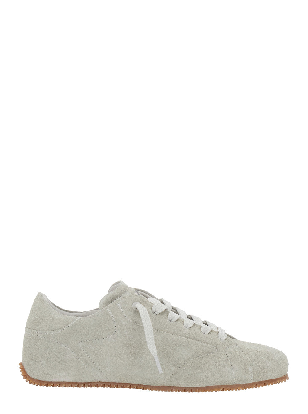 Axel Arigato Men 'Tact' Grey Low Top Sneakers With Logo Lettering On The Tongue In Suede Man