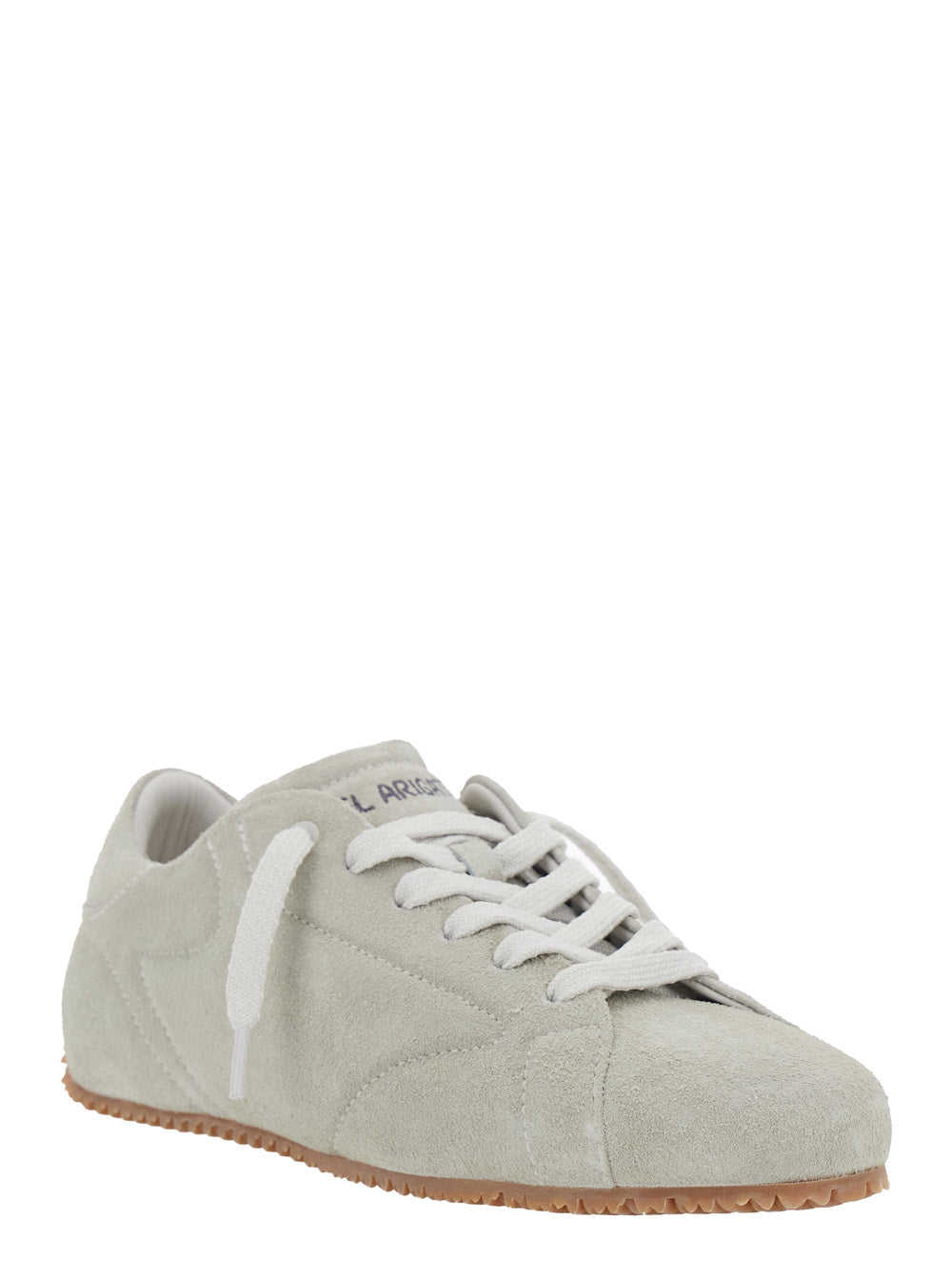 Axel Arigato Men 'Tact' Grey Low Top Sneakers With Logo Lettering On The Tongue In Suede Man