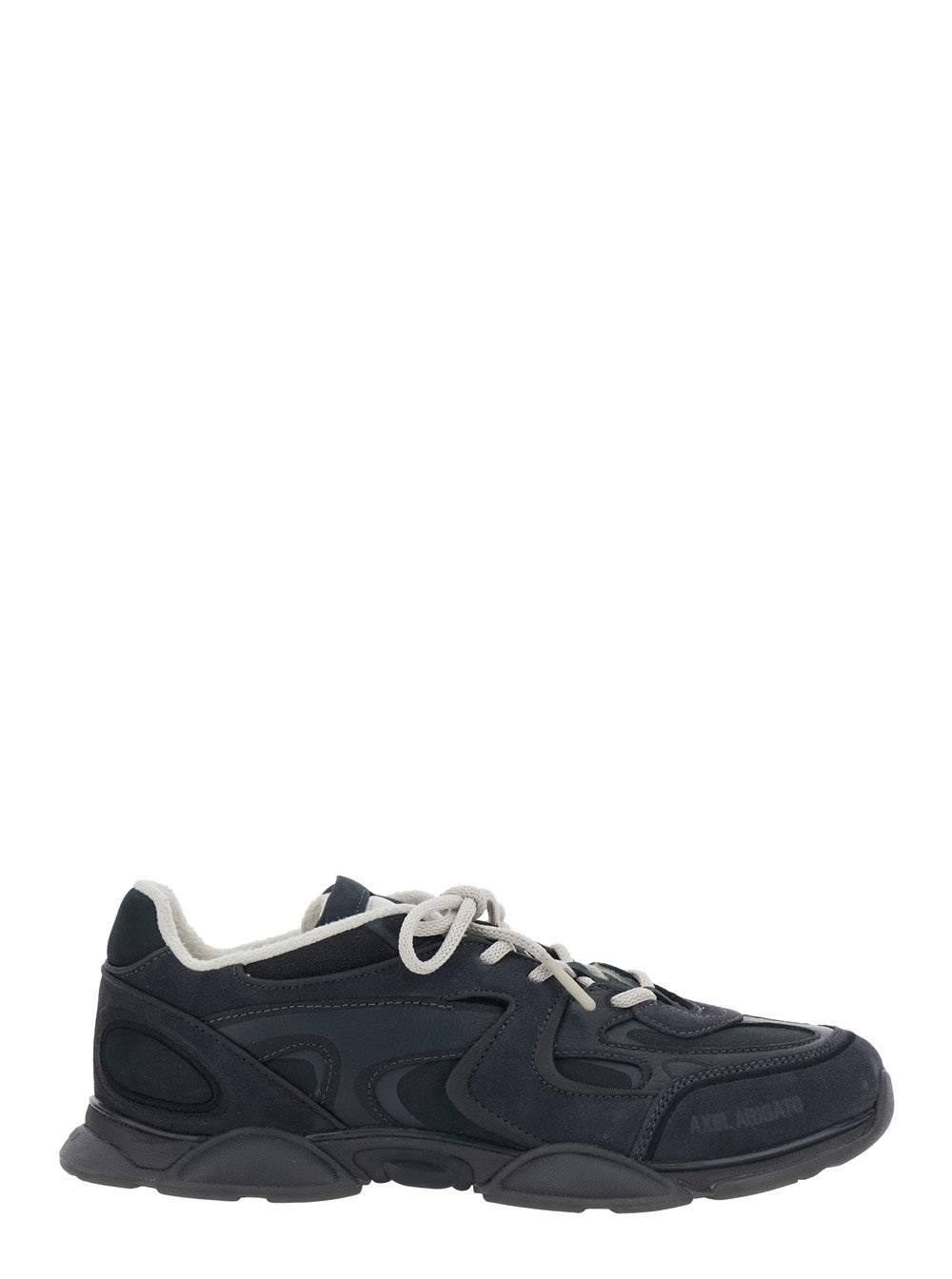 Axel Arigato Men 'Eris' Black Low Top Sneakers With Logo Patch On The Tongue In Leather And Fabric Man AXEL ARIGATO