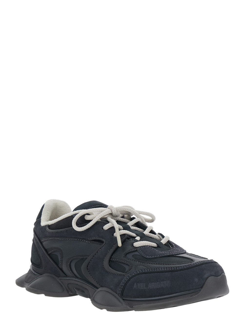 Axel Arigato Men 'Eris' Black Low Top Sneakers With Logo Patch On The Tongue In Leather And Fabric Man AXEL ARIGATO