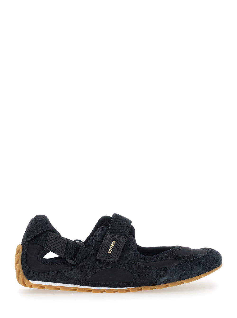 Bottega Veneta Men 'Orbit Flash' Black Sneakers With Touch-Strap Closure And Logo Patch On The Strap In Leather And Fabric Man BOTTEGA VENETA