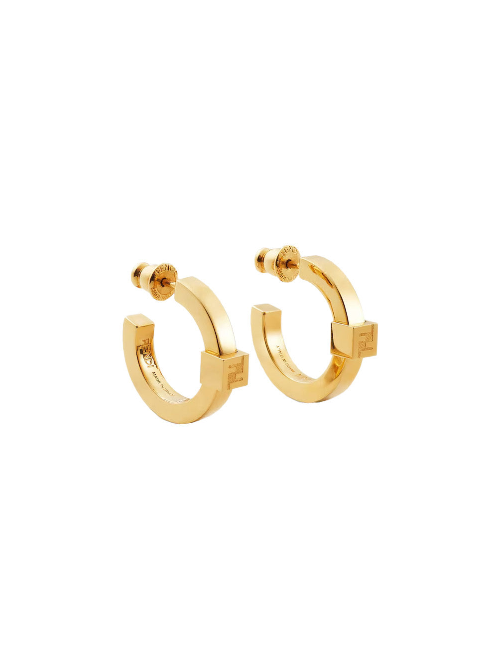 Fendi Women Ff Cube Hoop Co Metallo Sp FENDI