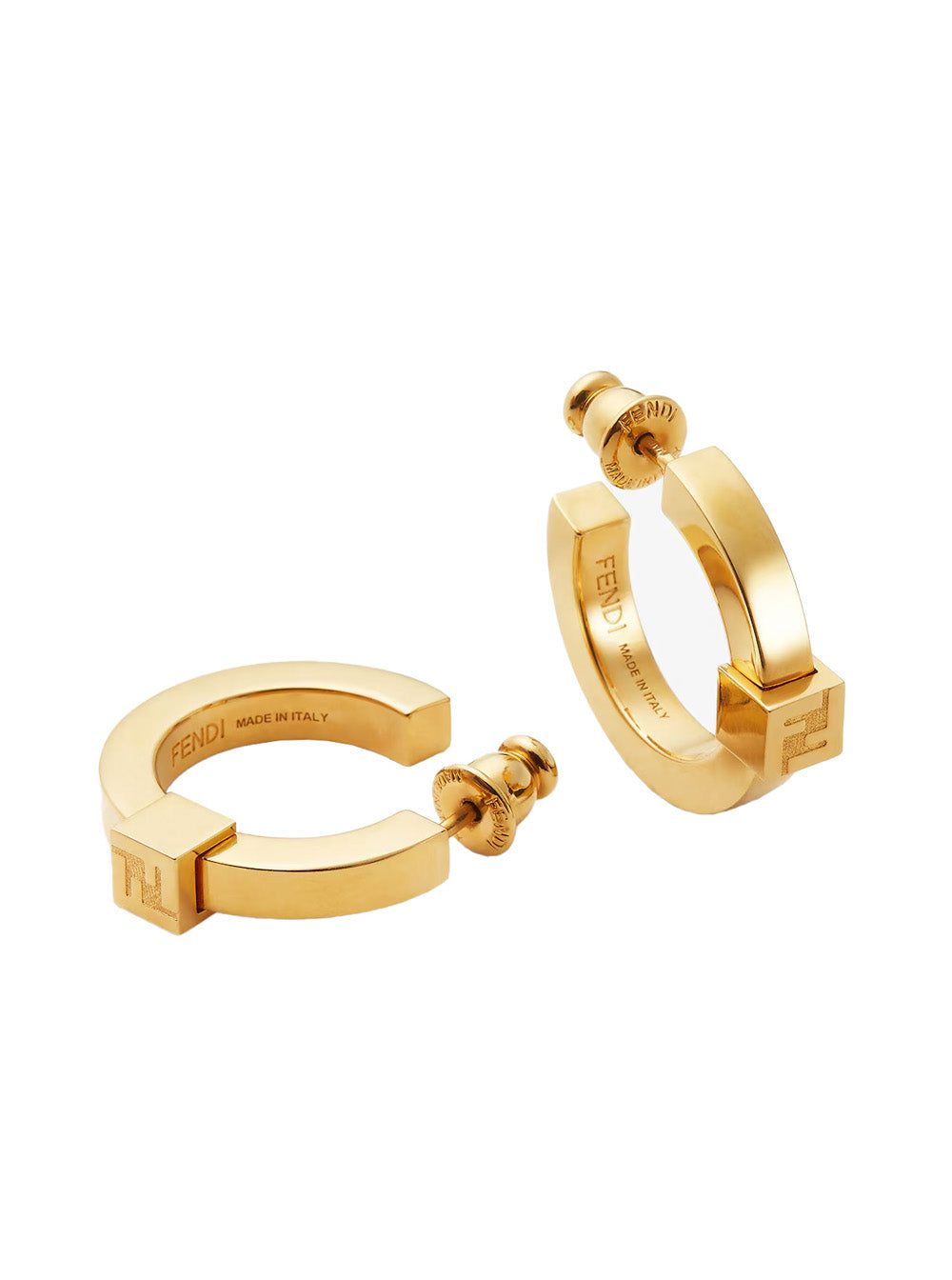 Fendi Women Ff Cube Hoop Co Metallo Sp FENDI