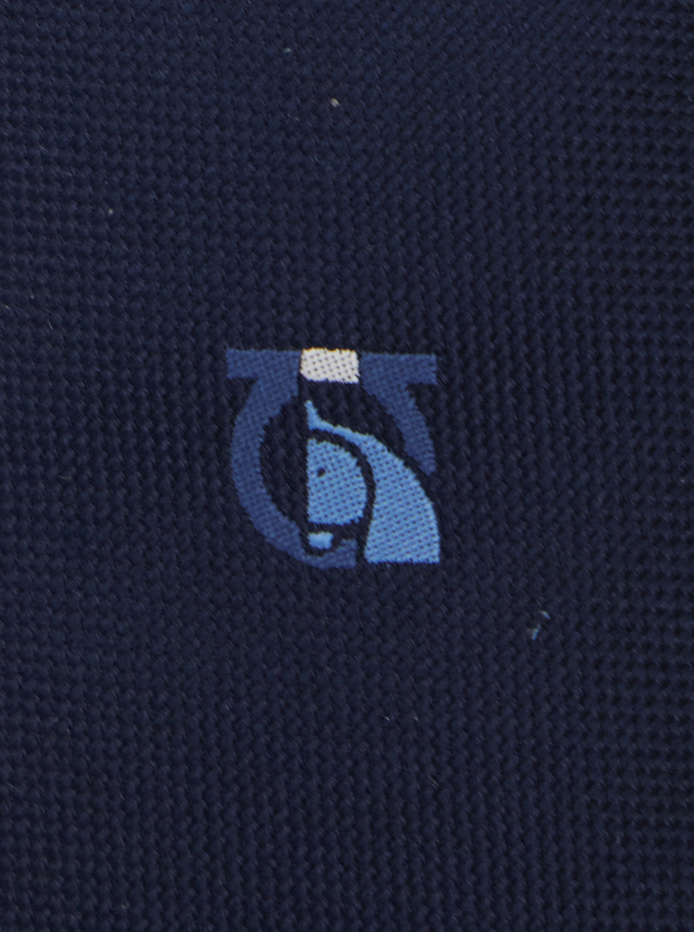 Ferragamo Men Blue Tie With Logo On The Front In Silk Man FERRAGAMO