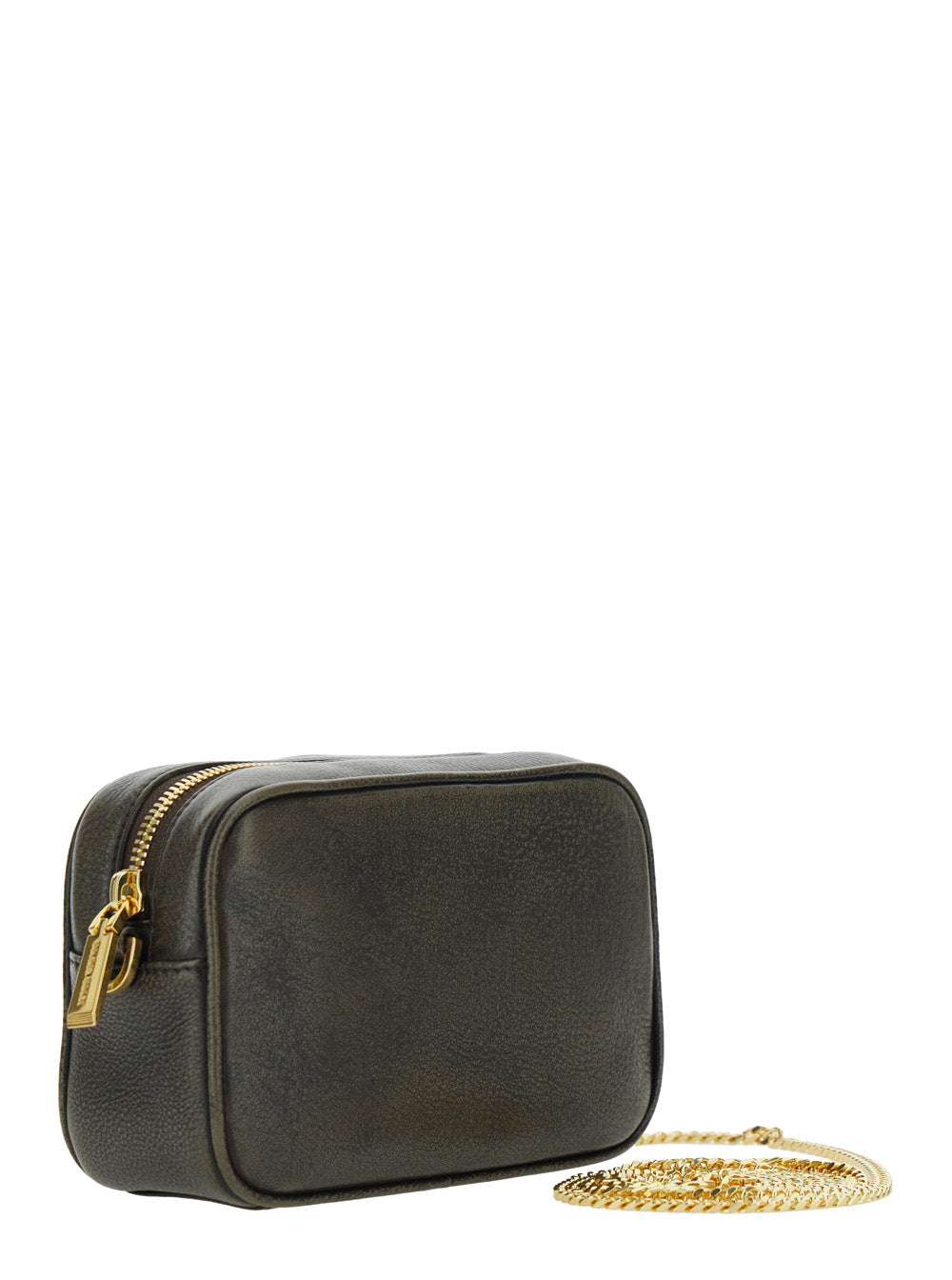 Golden Goose Women Black Crossbody Bag With Removable Chain-Link Shoulder Strap And Star Patch On The Front In Leather Woman GOLDEN GOOSE