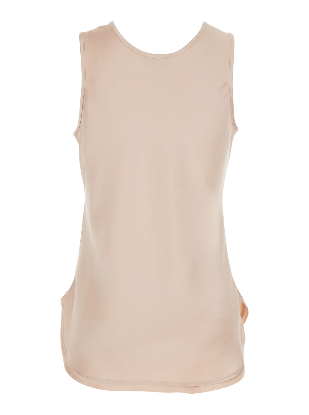 Leplain Women Pink Sleeveless Top With Round Neck In Satin Woman LEPLAIN