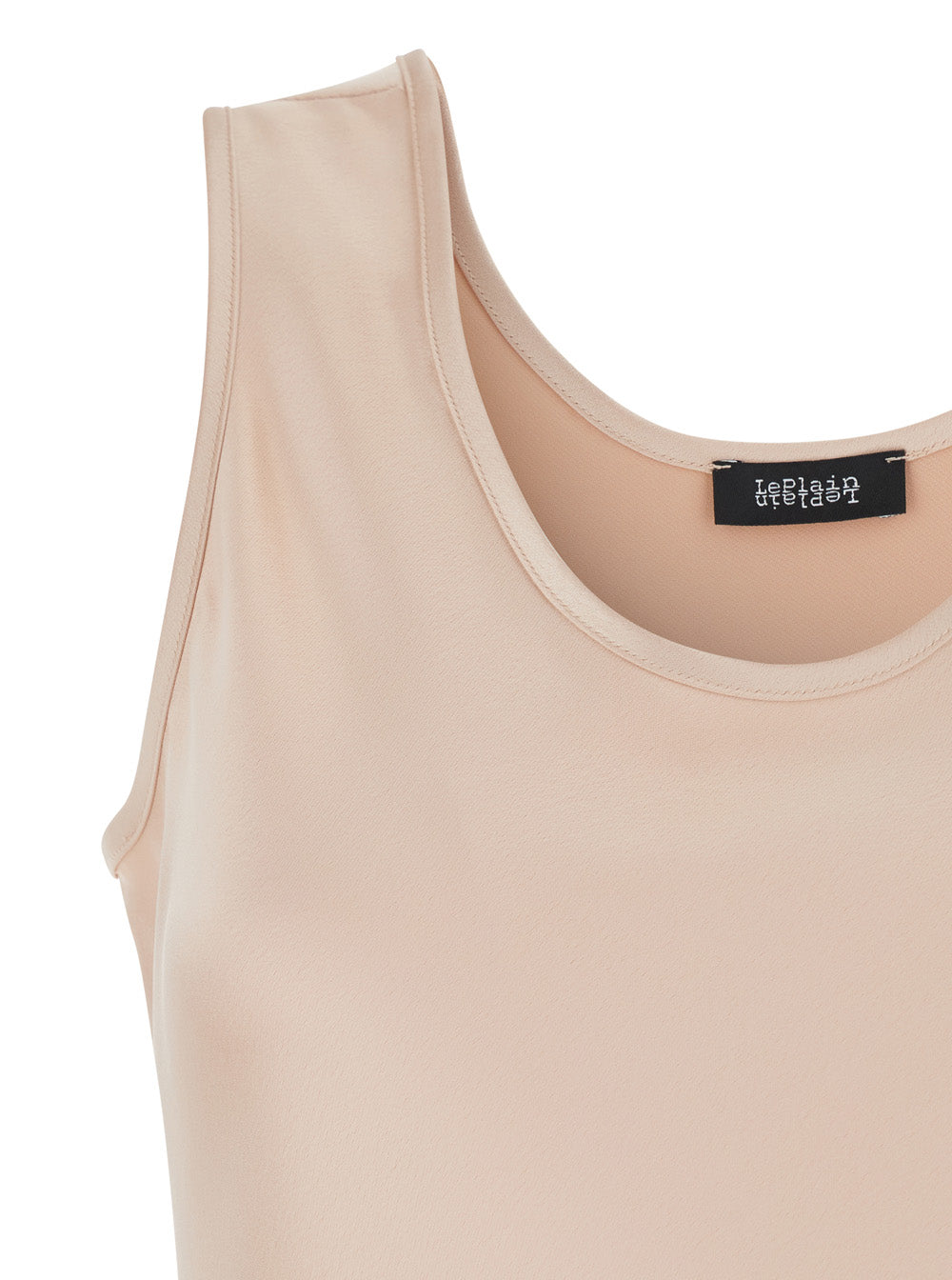 Leplain Women Pink Sleeveless Top With Round Neck In Satin Woman LEPLAIN