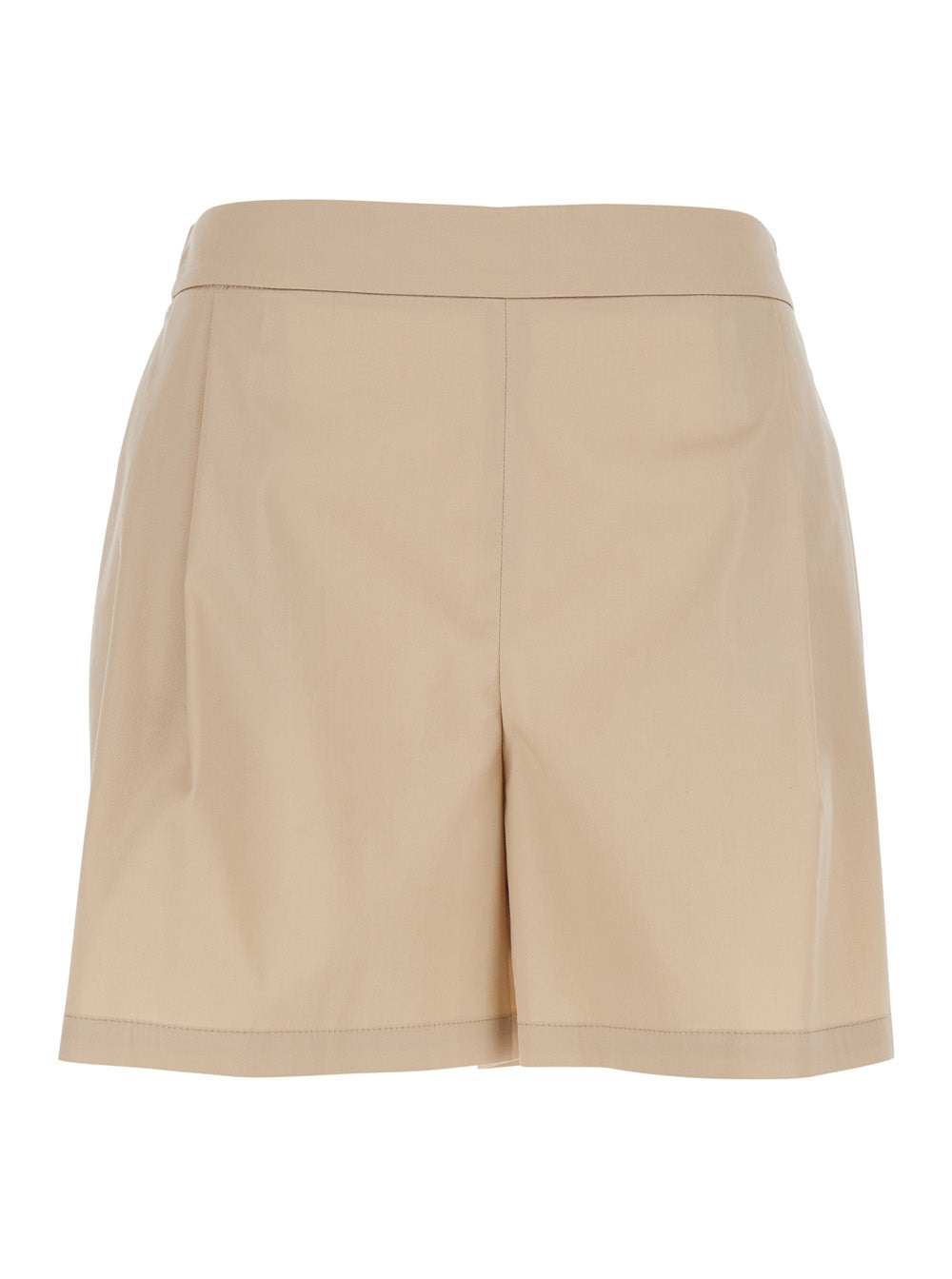 Leplain Women Beige Shorts With Semi-Elasticated Waist And Side Closure In Cotton Blend Women LEPLAIN