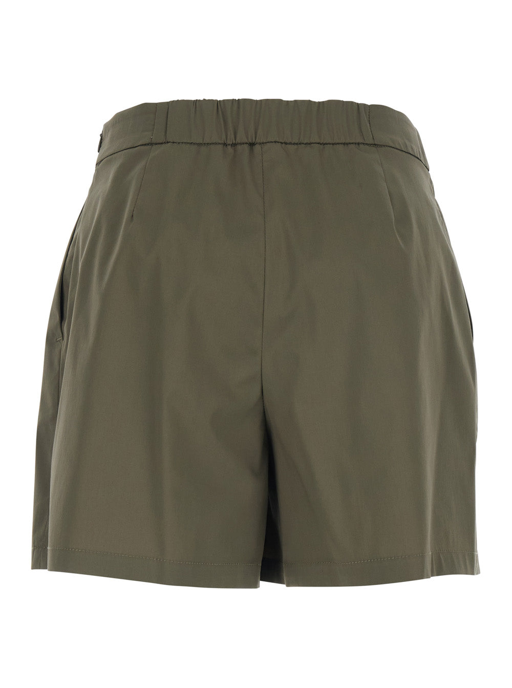 Leplain Women Green Women's Shorts With Semi-Elasticated Waist And Side Closure In Cotton Blend LEPLAIN