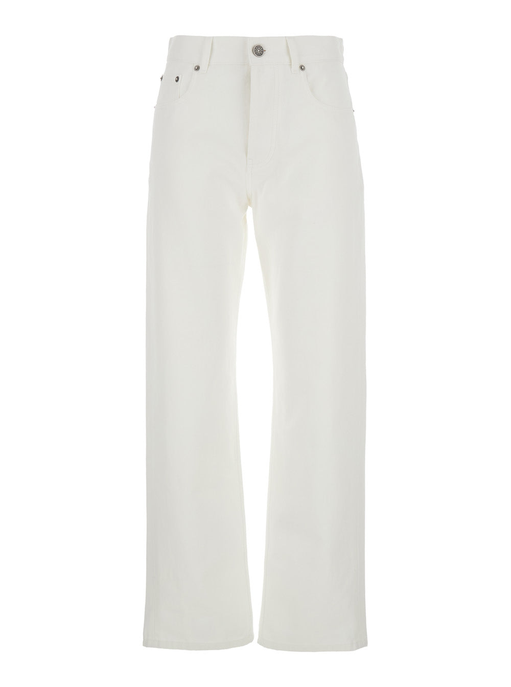 Phoebe Philo Women White 'Classic' Jeans With Front Pockets For Men PHOEBE PHILO